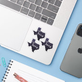 Set van 3 Texas Night Stars State Shape Sticker (Laptop met iPhone)