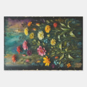 Set van 3 - Tuin van kleuren - Decoupage - Inpakpapier Vel (Voorkant 2)