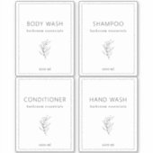 Set van 4 Aangepaste Vinyl Waterdichte Badkamer La Sticker (Voorkant)