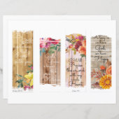 Set van 4 Christelijke Thema Bladwijzer (Voorkant / Achterkant)