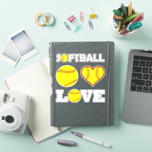 Set van 4 Fastpitch Softball Player Love Sports Sticker (iPad Cover)