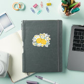 Set van 4 Gele Rose of Texas Custom Cut Sticker