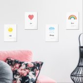 Set van 4 kinder bijbel verse wall art (Woonkamer)