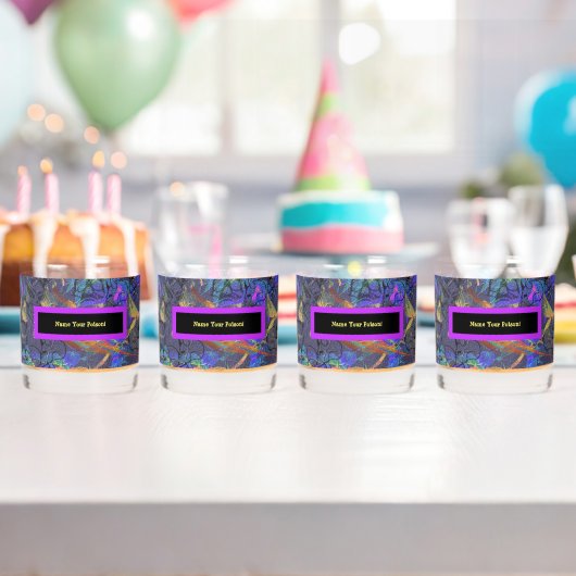 Set van 4 Noem je vergif Whisky Glas (Insitu (Verjaardag))