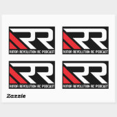 Set van 4 Rotor Revolution RC Podcast Stickers (Vel)