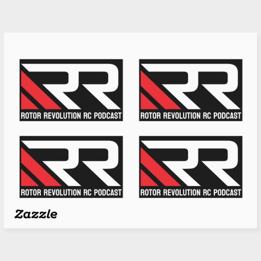 Set van 4 Rotor Revolution RC Podcast Stickers (Vel)