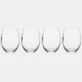 Set van 4 Stemless wijnglazen Wijnglas Zonder Voet (Links)