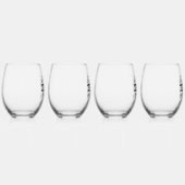 Set van 4 Stemless wijnglazen Wijnglas Zonder Voet (Rechts)