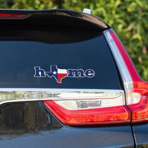 Set van 4 Texas Home - Lone Star State Custom-Cut Sticker