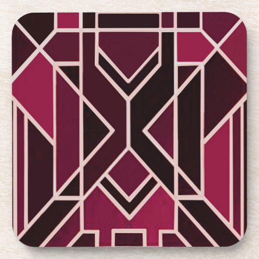 Set van 6 Art Deco Style onderzetters (Voorkant)