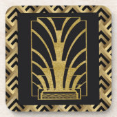 Set van 6 - Art Deco Style-Onderzetters Bier Onderzetter (Voorkant)