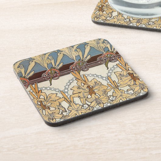 Set van 6 Art Nouveau Onderzetters (Linkerzijde)