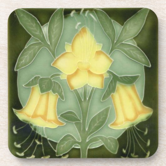 Set van 6 Art Nouveau Onderzetters (Voorkant)