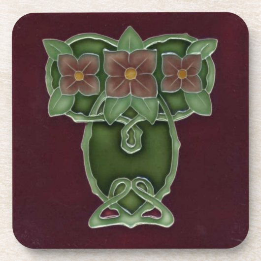 Set van 6 Art Nouveau onderzetters (Voorkant)