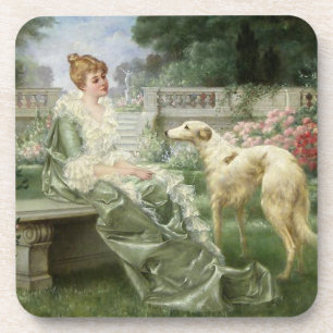 SET VAN 6 BORZOI ONDERLEGGERS ONDERZETTER