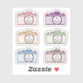 Set van 6 Oh Snap! Pastel Cameras Stickers (Vel)