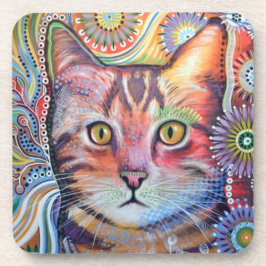 Set van 6 Onderzetters - Abstract - Kat Liefhebber