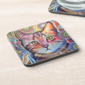 Set van 6 Onderzetters - Abstract - Kattendeksels (Linkerzijde)