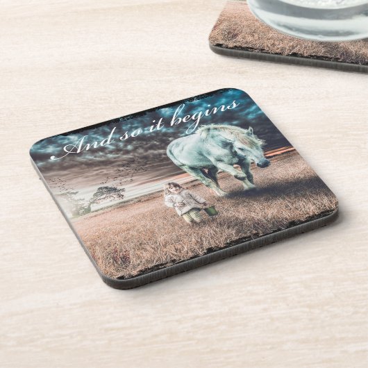 Set van 6 Onderzetters met Paard (Linkerzijde)