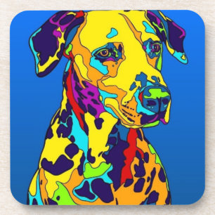 Set van 6 onderzetters - Zittende Dalmatiër