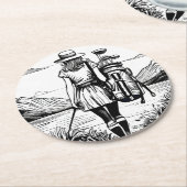 Set van 6 Woman Golfer Paper Onderzetters (Gebogen)