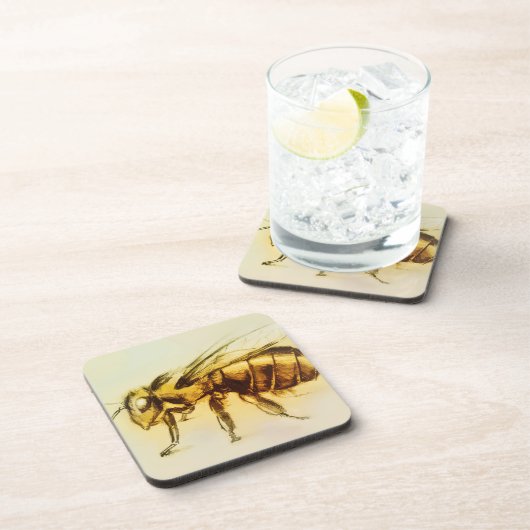 Set van 6 Yellow Bee Onderzetters Set (Rechterzijde)