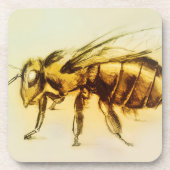 Set van 6 Yellow Bee Onderzetters Set (Voorkant)