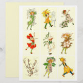 Set van 9 -  blaasje voor bloemen (Voorkant / Achterkant)