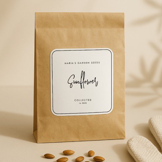 Set van 9 zaden etiketten sticker