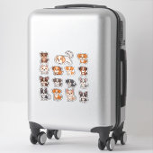 Set van aandoenlijke honden sticker (Koffer)