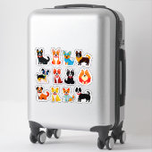Set van aandoenlijke honden sticker (Koffer)