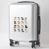 Set van aandoenlijke honden sticker (Koffer)