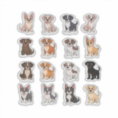 Set van aandoenlijke honden sticker (Voorkant)
