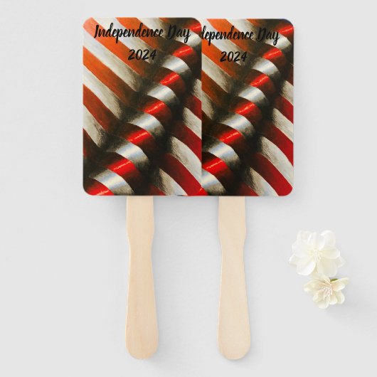 Set van aangepaste handventilatoren Vlag Handwaaier (Voorkant en achterkant)