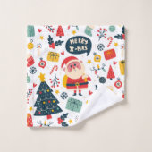 Set van badhanddoeken Kerstmis 2024 Bad Handdoek (Wasdoekje)