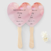 Set van bruiloft fans handwaaier (Voorkant en achterkant)