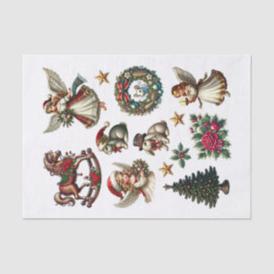 Set van  Christmas Fussy Cuts Tissuepapier