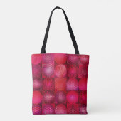 Set van cirkelvormig mozaïek in rood tote bag (Achterkant)