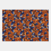Set van coördinerende blauw grijs basketbalpatroon inpakpapier vel (Voorkant)