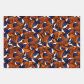 Set van coördinerende blauw wit basketbalpatroon inpakpapier vel (Voorkant)