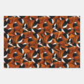 Set van coördinerende zwart wit basketbal patroon inpakpapier vel (Voorkant)