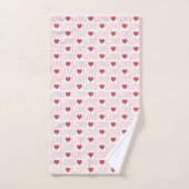 Set van de diastheekdoek van het liefdespatroon - bad handdoek (Handdoek)