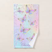 Set van drie handdoeken vlinders ontwerp (Handdoek)