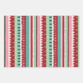 Set van drie kleurrijke kerst elf inpakpapier vel (Voorkant 2)