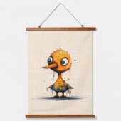 Set van drie Mad Birds Abstract Groen Blauw Geel Hangend Wandkleed (Voorkant 3)