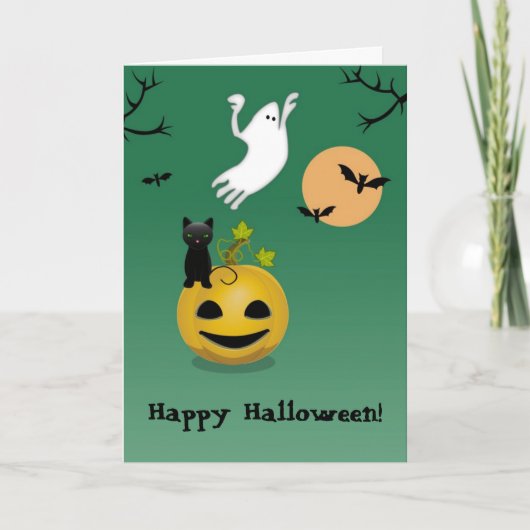 Set van enge, Halloween Wenskaart Kaart (Voorkant)
