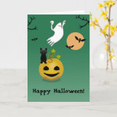 Set van enge, Halloween Wenskaart Kaart (Gele Bloem)