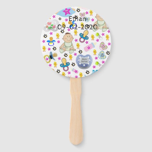 Set van Fans Binkys Pacifiers Handwaaier (Achterkant)