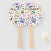 Set van Fans Binkys Pacifiers Handwaaier (Voorkant en achterkant)