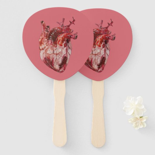 Set van Fans harten Handwaaier (Voorkant en achterkant)